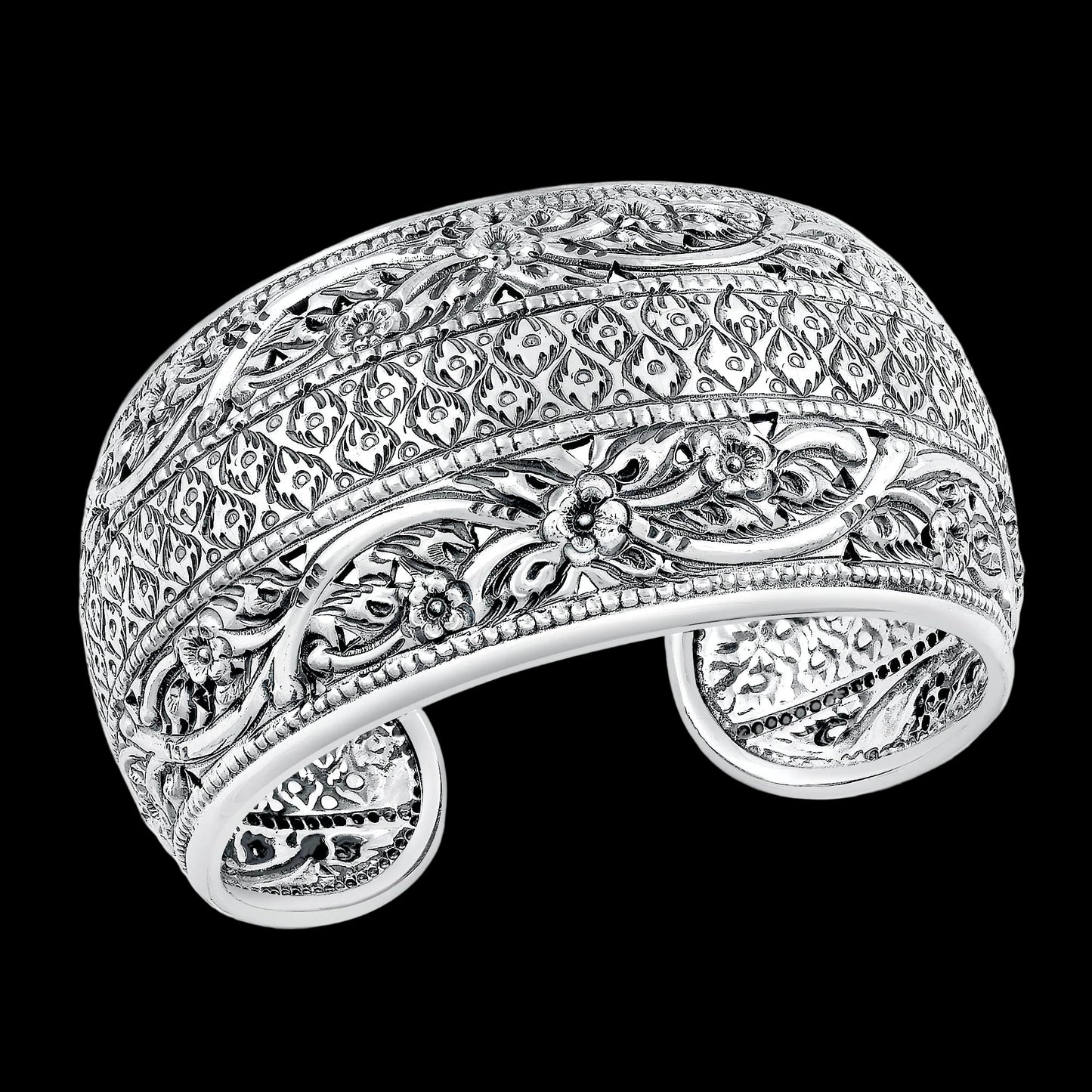 Handmade Traditional Floral Cuff