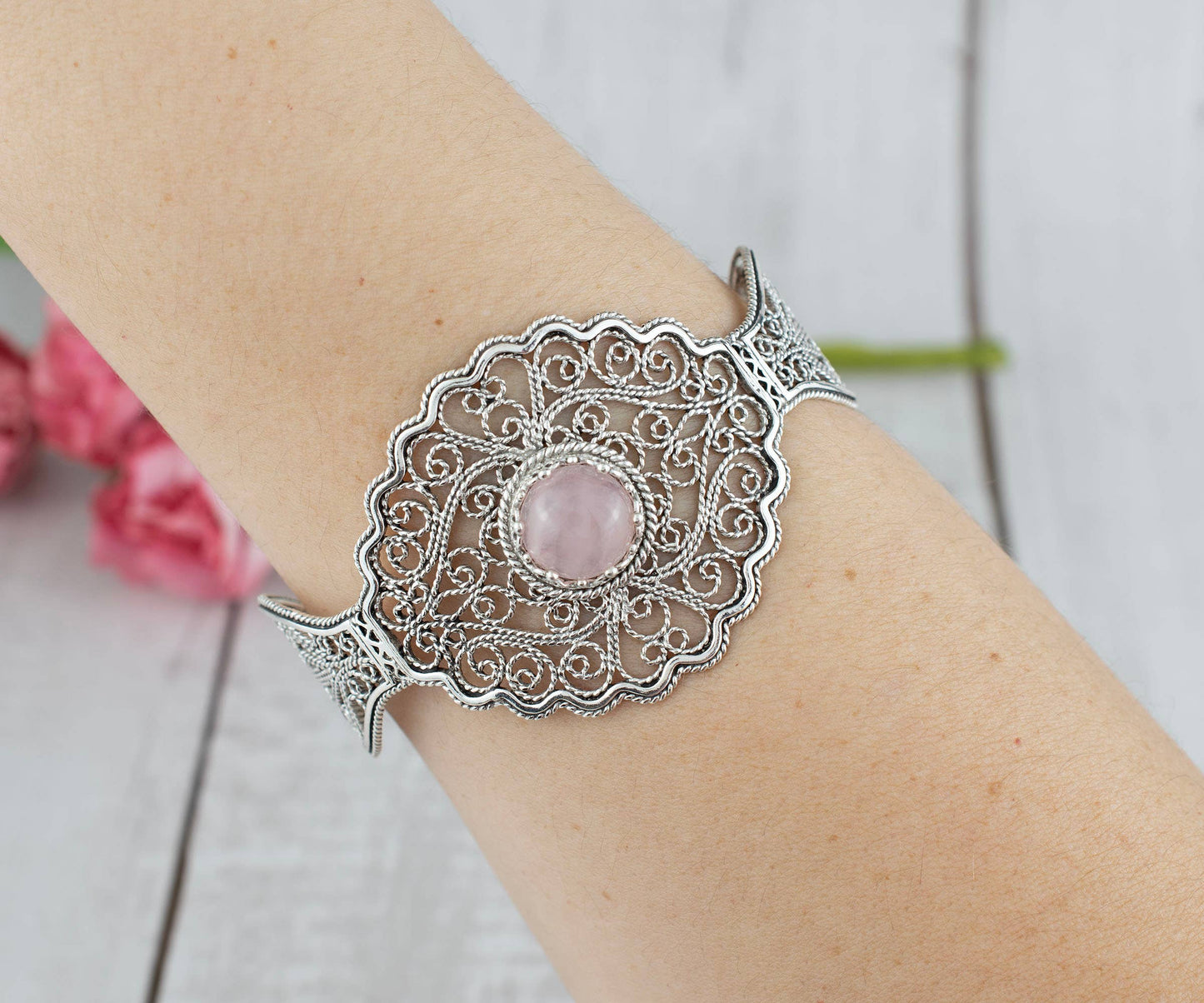 Sterling Silver Cuff Bracelet: Teal Turquoise