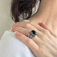 Filigree Art Black Onyx Gemstone Tulip Detailed Women Sterling Silver Statement Ring: Black Onyx / 8