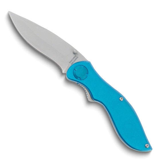 Frost Cutlery Banshee Tactical Blue Anodized Aluminum Handle 4.5 inch Locking Pocket Knife