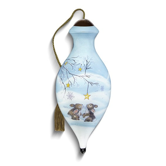 Neqwa Art Once Upon A Starry Night by Sarah Summers Hand-painted Glass Ornament