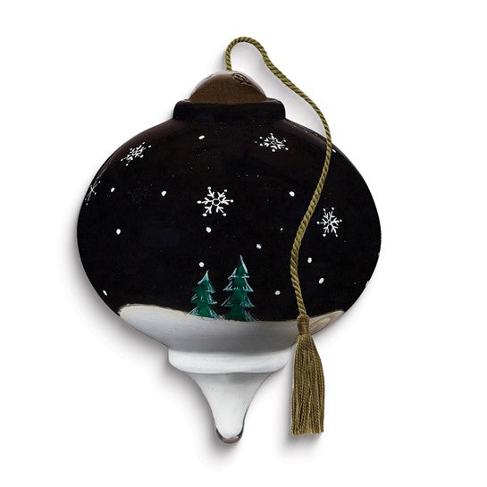 Neqwa Art Seeing Is Believing by Helz Cuppleditch Hand-painted Glass Ornament