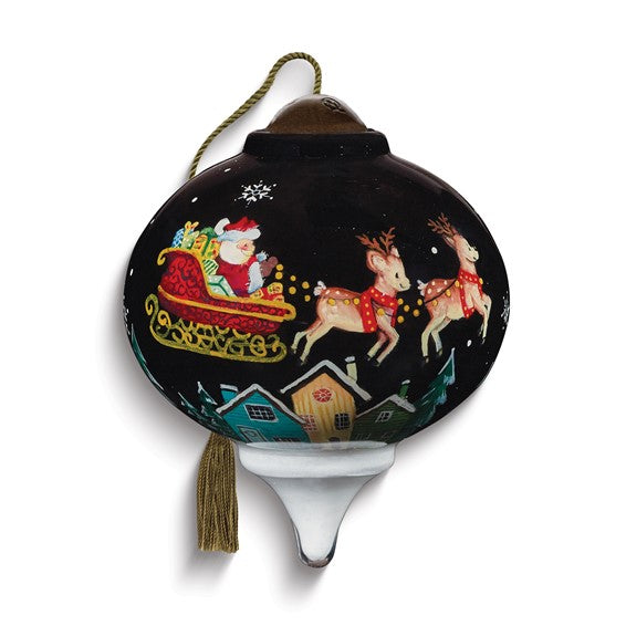 Neqwa Art Seeing Is Believing by Helz Cuppleditch Hand-painted Glass Ornament