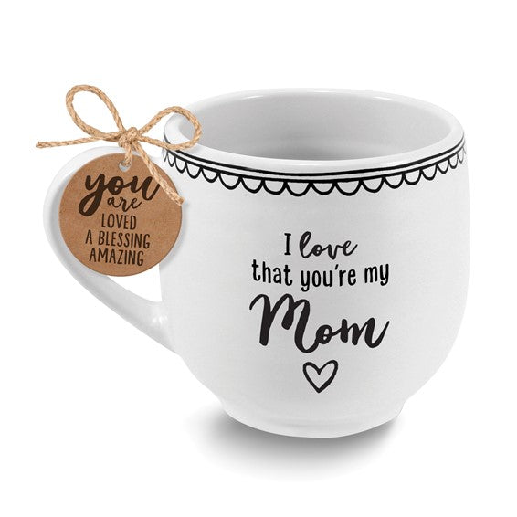 Love That You're My Mom Psalm 4:7 White Ceramic 18 ounce Mug