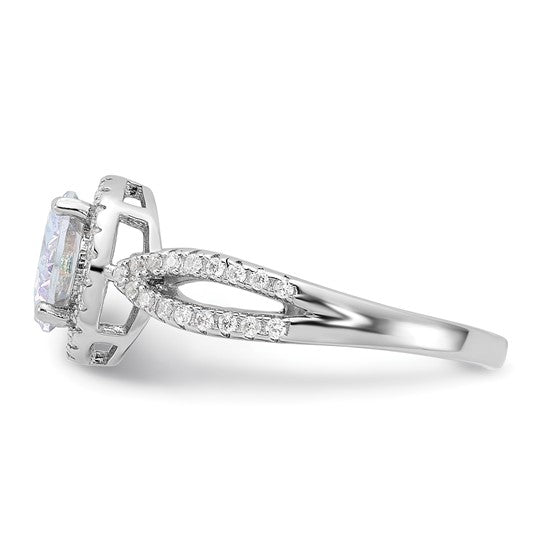 Sterling Silver AB CZ Ring