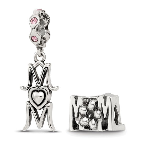 Sterling Silver Reflections Best Mom Boxed Bead Set