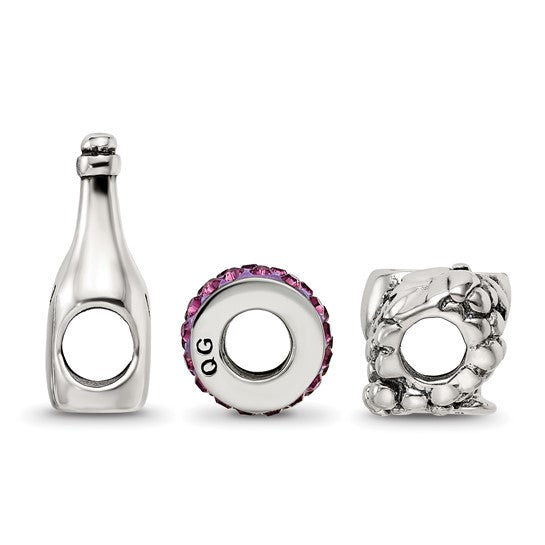 Sterling Silver Reflections Wine Country Boxed Bead Set