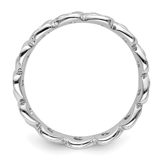 Sterling Silver Stackable Expressions Polished Heart Ring