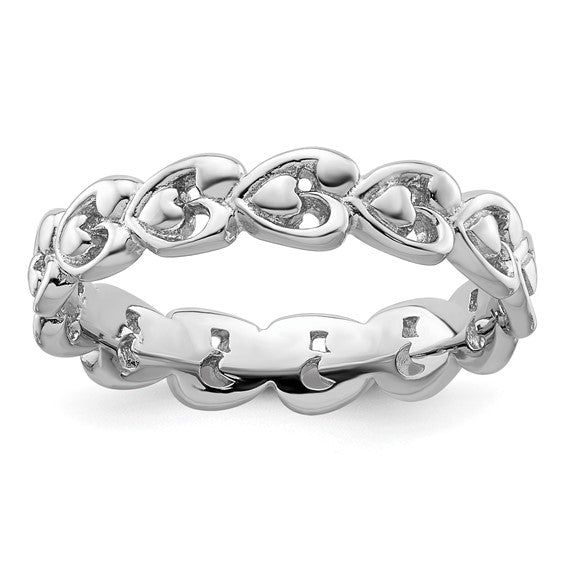 Sterling Silver Stackable Expressions Polished Heart Ring