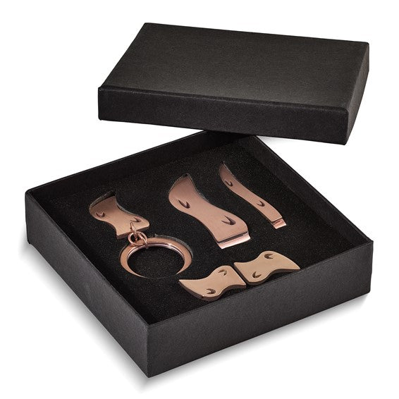 Stainless Steel Chocolate IP-plated 4-piece Boxed Set