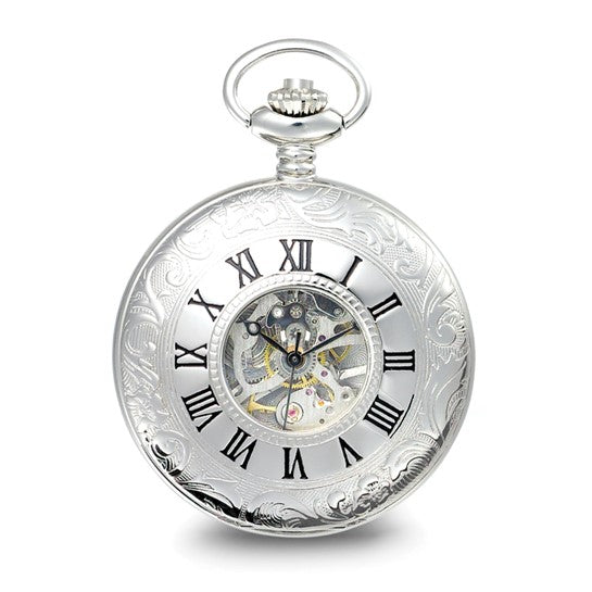 Charles Hubert Chrome-finish White Dial Pocket Watch