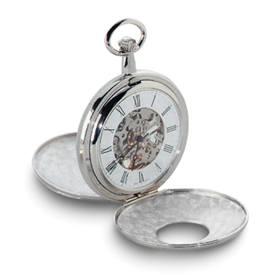 Charles Hubert Chrome-finish White Dial Pocket Watch