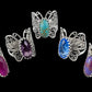 Filigree Gemstone Butterfly Ring .925
