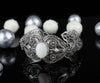 Sterling Silver  Art Mother of Pearl Cuff Bracelet