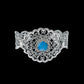 Sterling Silver Cuff Bracelet: Teal Turquoise