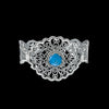 Sterling Silver Cuff Bracelet: Teal Turquoise
