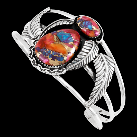 Rainbow Spiny Turquoise Cuff 2