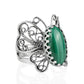 Filigree Gemstone Butterfly Ring .925