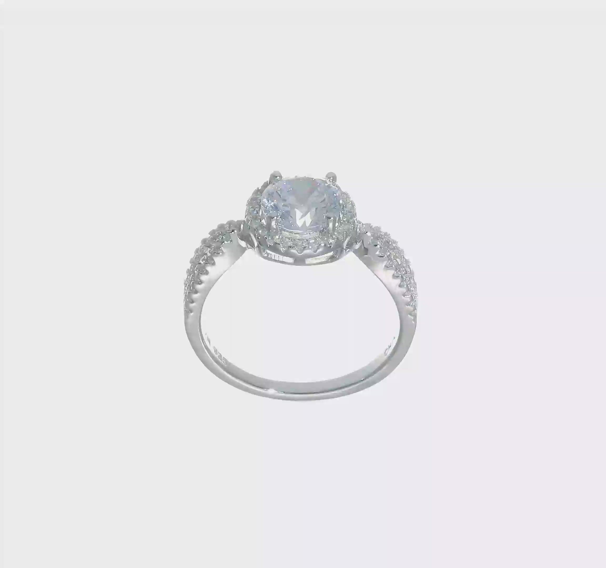 Sterling Silver AB CZ Ring